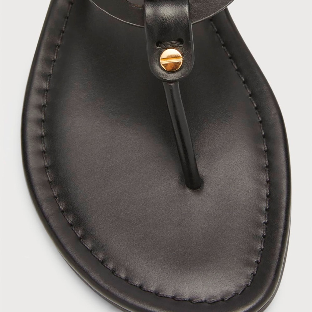 ***BRAND NEW*** Tory Burch Black Miller Leather Sandals - Picture 4 of 5